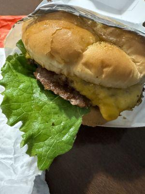 Cheese Burger with Garlic Butter Bun