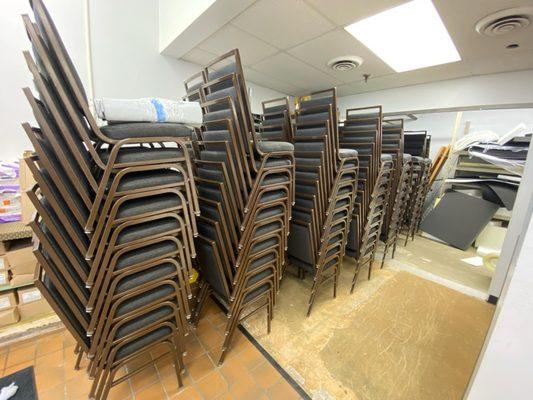 400 reupholstered banquet chairs for the Marriott!  Bring us your commercial work!