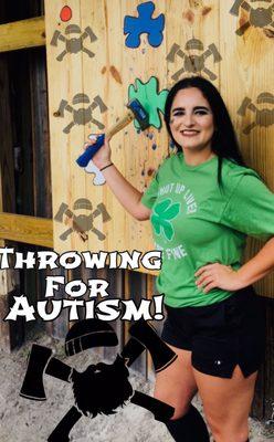 Perfect throw from Nikki, while raising much needed money for AutismNow!