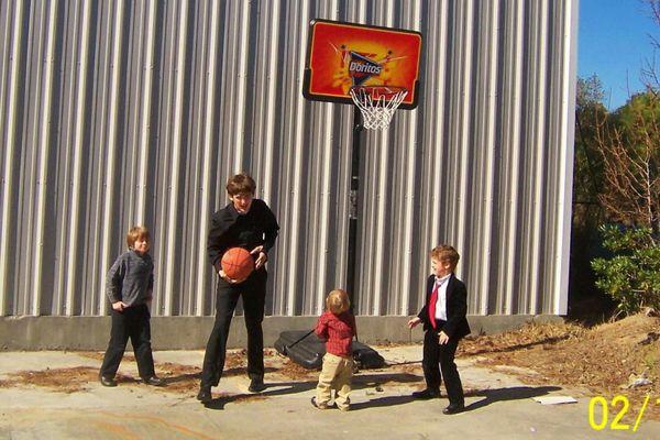 Throwback. Basketball after church.