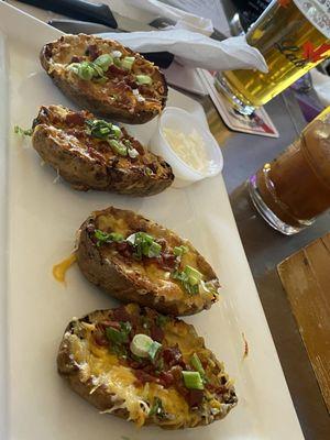 Bases loaded potato skins