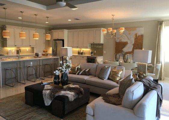 Family room in Kolter Homes new construction model.