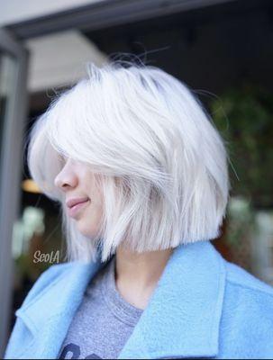 Platinum and Haircut  - Sarah @seolahair