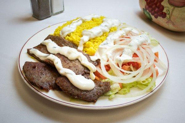 Gyro over rice