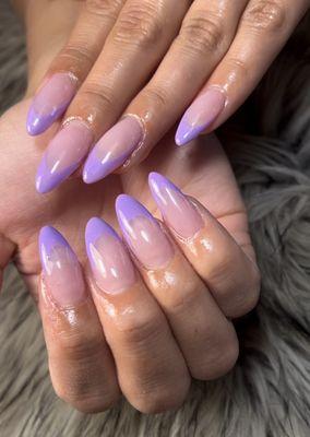 Lavender French with full set gel x