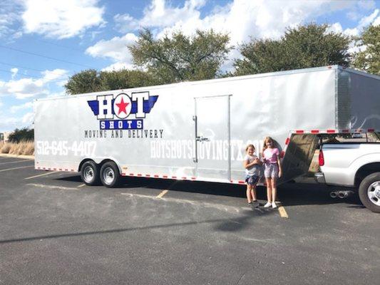 It wasn't easy finding a trailer this big in silver