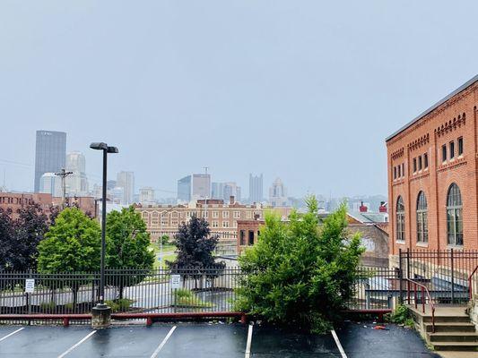 Views of the city outside the brewery