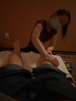 Hot rock massage