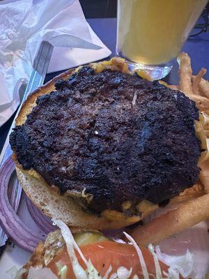 Intentionally burger patty, which the cook would not remake