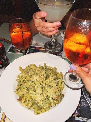 Creamy Pesto Pasta with Shrimp