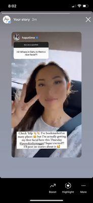 The influencer Jessica Ricks getting a HydraFacial