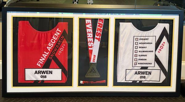 We frame sports memorabilia of all types.