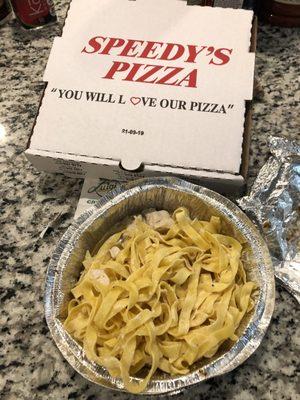 Alfredo Pasta Bowl with almost no alfredo sauce!