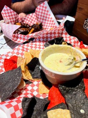 Chips and Queso  Mango Habanero Chicken Wings