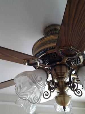 We clean ceiling fans a no extra charge.