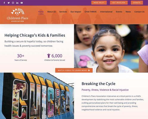 Children's Place Association Website Design