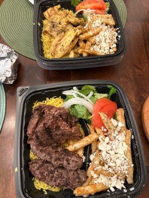 MVP 2 Protein Combo Plate and Chicken Kabob Plate