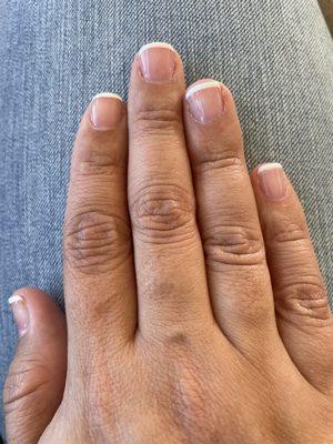 Gel french manicure with short nails!