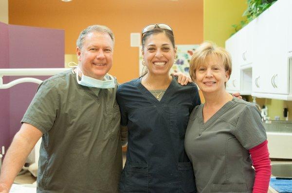 Dr. Tom Jackson and some of the team at Dentistry For Kids North Hills/ McCandless.