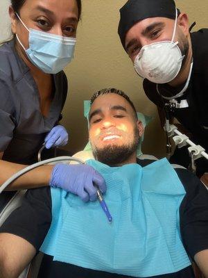 My hygienist and assistant during my cleaning