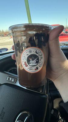 A fancy iced mocha