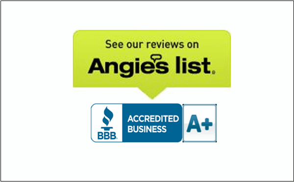 Member of Angie's List and  Better Business Bureau