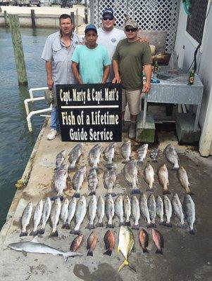 Great day of fishing at the big jetties of Port o Connor. With the help of the fish of a lifetime guide service of course!!  :)