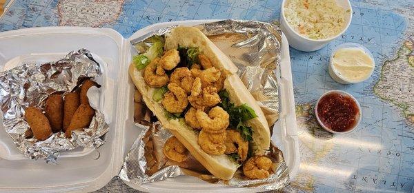 Fried Shrimp po boy