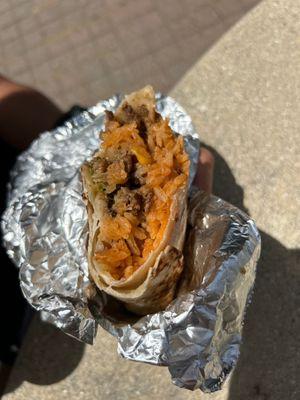 Carne asada regular burrito