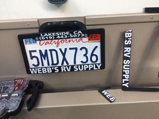 License plate frame