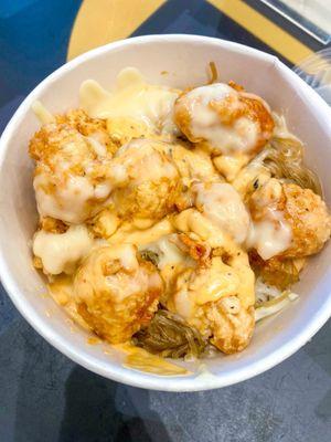 Cupbop: UGLY BOP (gluten-free friendly)  Crunch fried chicken