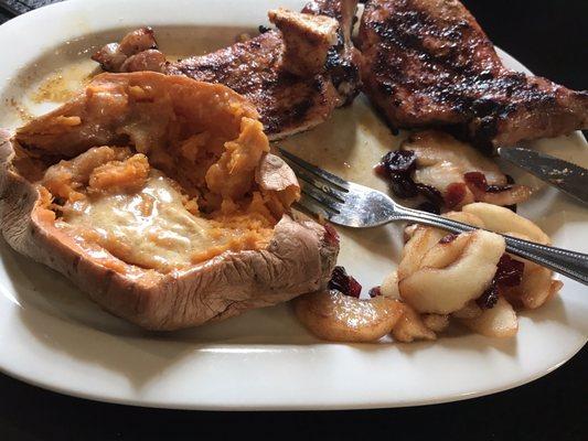 BBQ Pork chop dinner