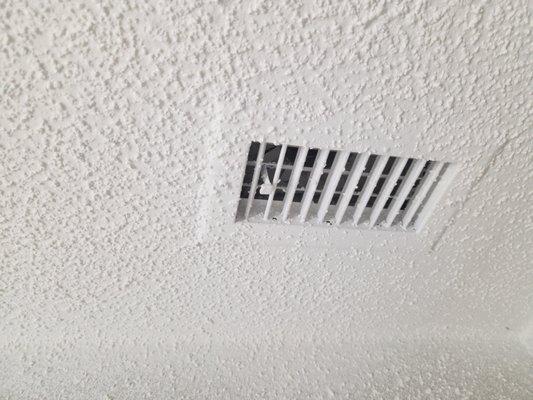 Popcorn applied over the air vent