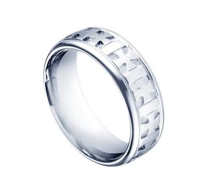 Waite Dold Multese Cross design wedding band at Milano and Son Jewelry of Levittown.