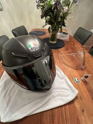 AGV K6S, first helmet from Cycle gear. They helped me with Cardo and visor installation