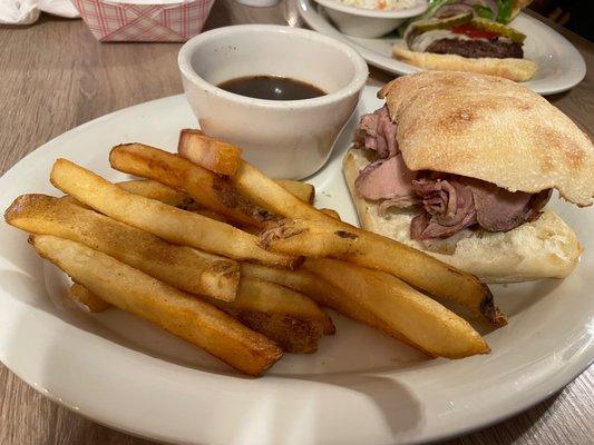 Choice Au Jus Beef Sandwich with Fries