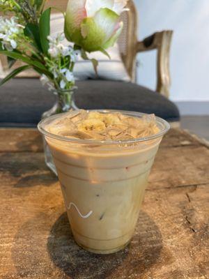 Banana Caramel Iced Latte