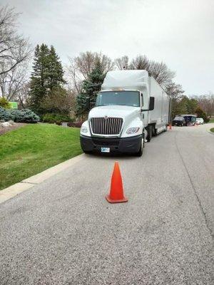 Our new 53' semi truck. Going all around the 48 states.