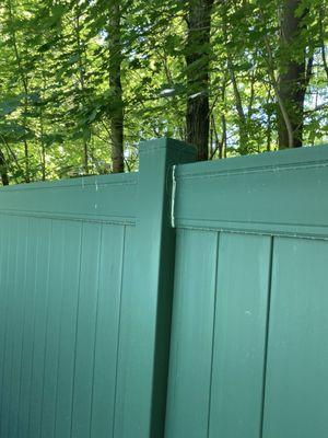 Unpainted fence