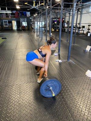 Power cleans! Always challenging me