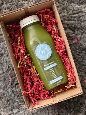 Pressed juice from Bloom juice (IG:hangryforwhat)