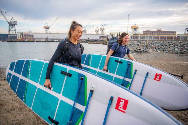 Paddling at Crane Cove Park