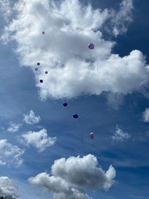 Overdose Awareness August 31st balloon release for all of our loved ones we have lost.