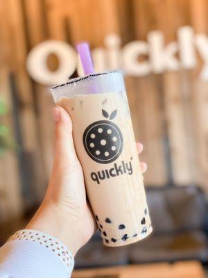 Classic milk tea with boba