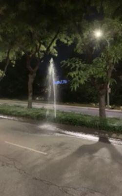 Business park wasting water daily in the area of crossroads & 60 freeway