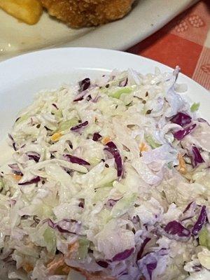 Coleslaw - a little bland.