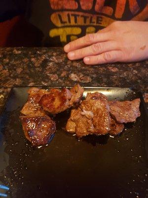 Our supposed 5 OZ. Steak