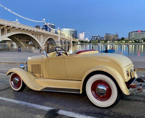 1929 Ford Model A custom roadster. Tempe Town Lake.