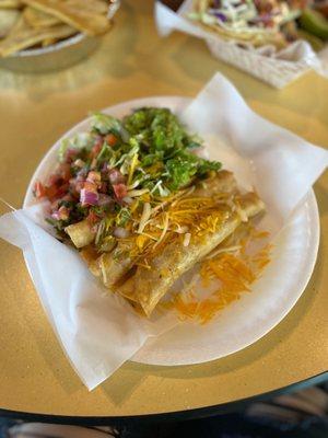 Shredded beef Taquitos w/  Guacamole