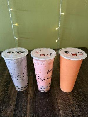 Bubble tea and smoothie